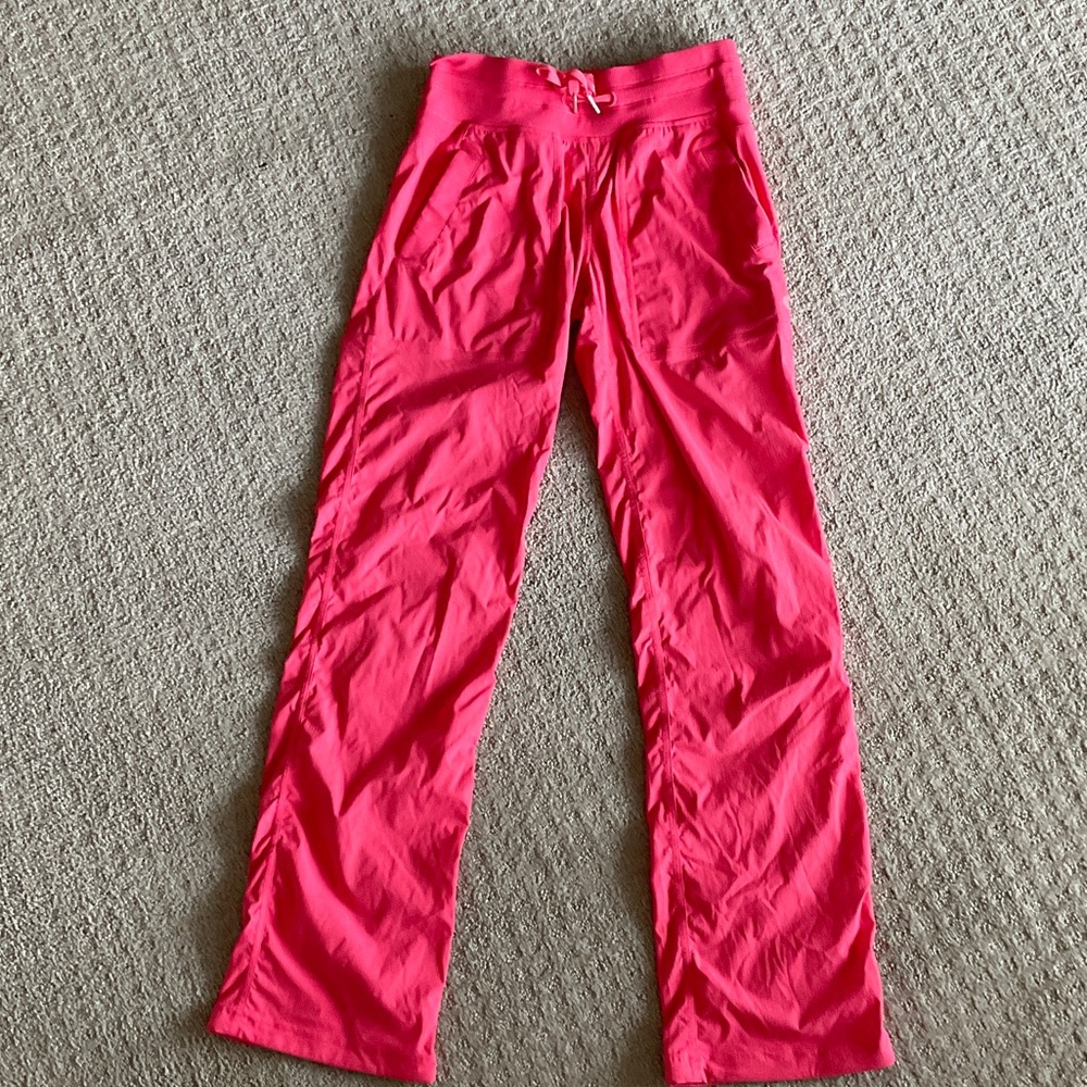 Bright pink lululemon dance studio pants size 4